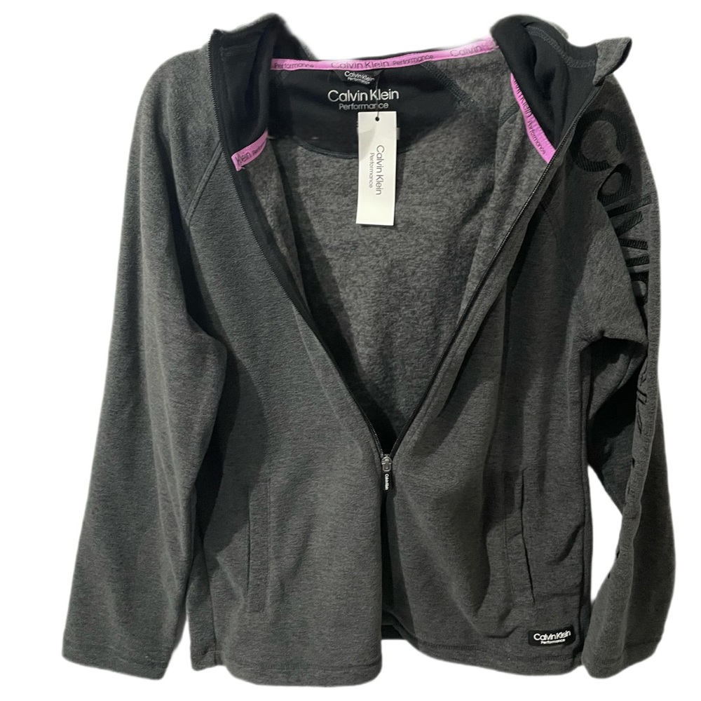 Calvin Klein Gray Hooded Light and Cozy Jacket